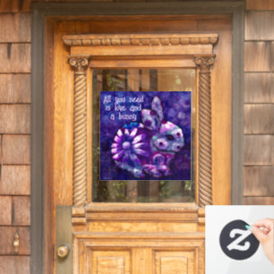 All You Need Is Love and a Bunny Abstract Rabbit