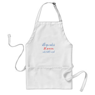 All you need is love and a cat named... standard apron