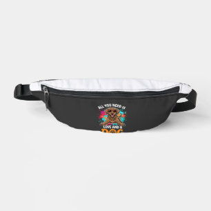 All You Need Is Love and a Dog Graphic Bum Bags