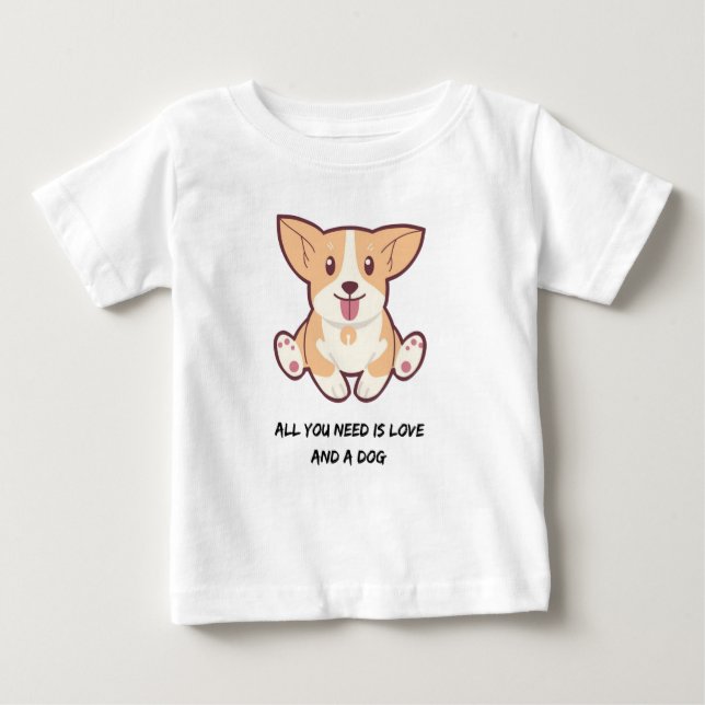 All you need is love and a dog kid's  baby T-Shirt (Front)