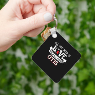 All you need is love and a dog named Otis small la Key Ring