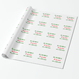 All you need is love and a dog named... wrapping paper