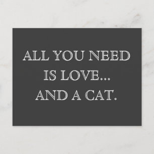 All you need is love...and a dog - postcard