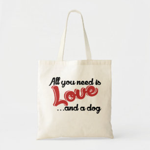 All you need is love and a dog tote bag