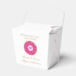 All you need is love and a doughnut cute wedding favour box