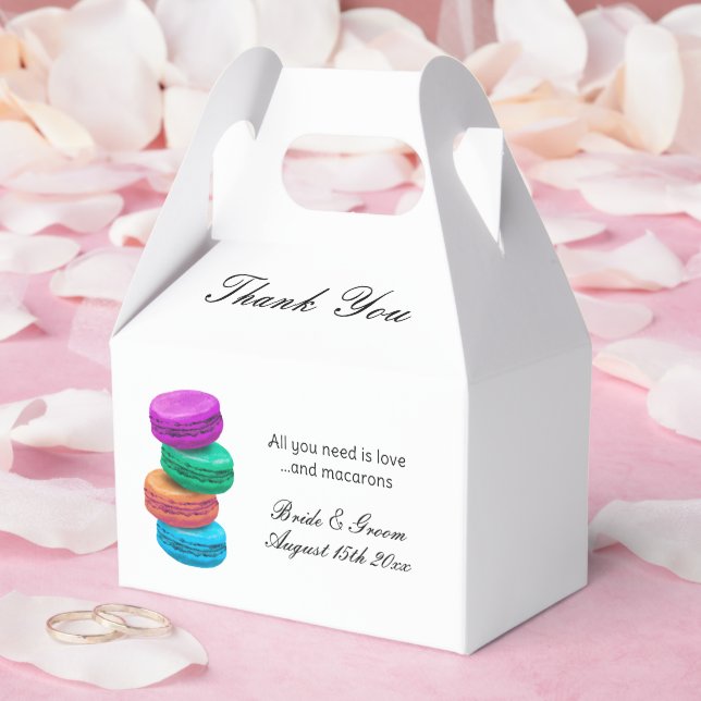All you need is love and a macarons custom wedding favour box (Wedding)