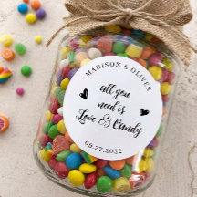 All You Need is Love and Candy Wedding Favour