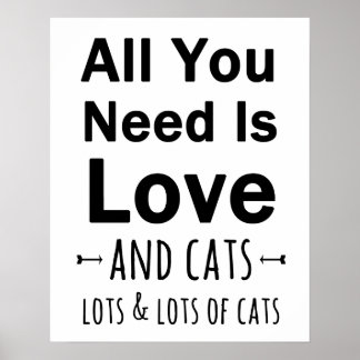 All You Need is Love ... and cats.  Lots of Cats. Poster