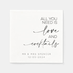 All You Need Is Love And Cocktails Napkin