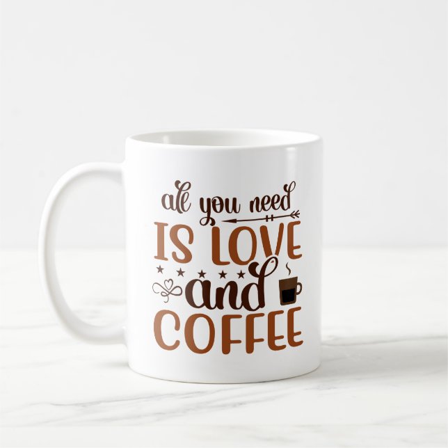 All you need is love and coffee art cup (Left)