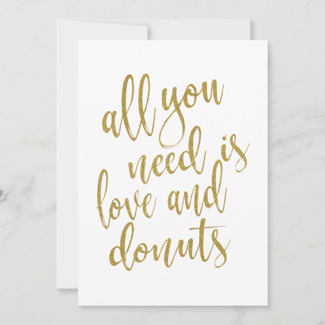 All you need is love and doughnuts affordable sign (Front)