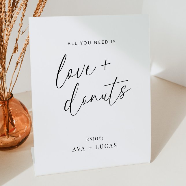 All You Need Is Love and Doughnuts Wedding Pedestal Sign (Creator Uploaded)