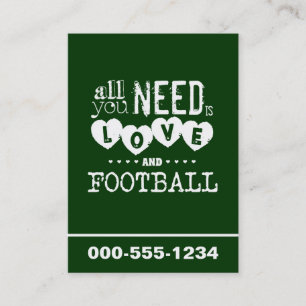 All You Need is Love and Football Business Card