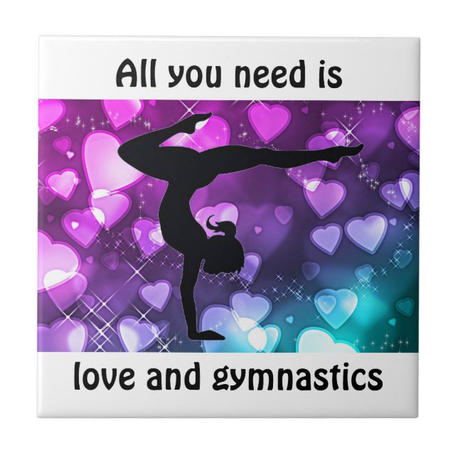 All You Need Is Love and Gymnastics Ceramic Tile (Front)