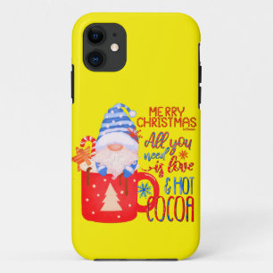 ALL YOU NEED IS LOVE AND HOT COCOA funny christmas iPhone 11 Case
