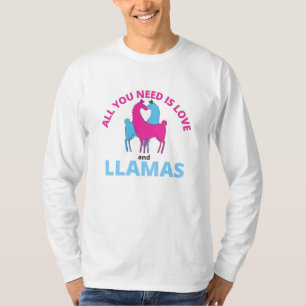 All You Need Is Love And Llamas Cute Animals T-Shirt