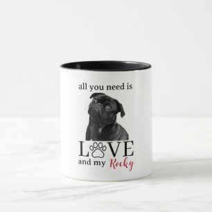 All You Need Is Love and My Dog – Custom Pet Name  Mug
