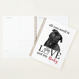 All You Need Is Love and My Dog – Custom Pet Name Planner