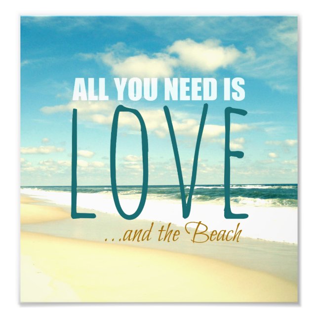 All you Need is Love and the Beach Photo (Front)