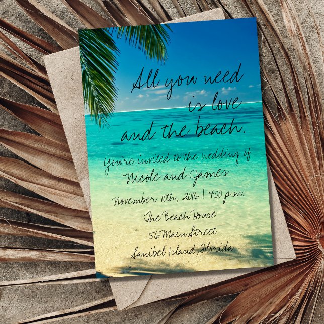 All You Need Is Love and The Beach Wedding Invite (Creator Uploaded)