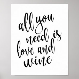 All you need is love and wine 8x10 Wedding Sign