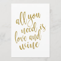 All you need is love and wine affordable sign