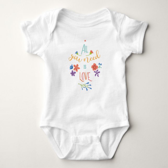 All you need is love baby bodysuit (Front)