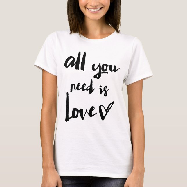 All You Need Is Love | Calligraphy Crop Tank Top (Front)