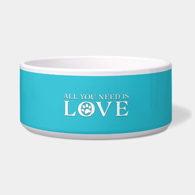All You Need is Love Ceramic Pet Bowl (Front)