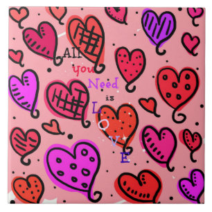 All You Need is Love Ceramic Tile