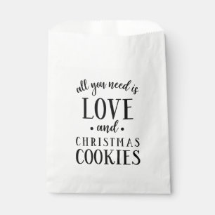 ALL YOU NEED IS LOVE & Christmas Cookies Script Favour Bag