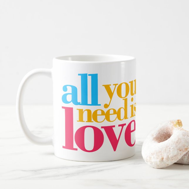 All you need is love coffee mug (With Donut)