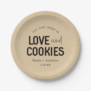 All You Need is Love & Cookies Paper Plate