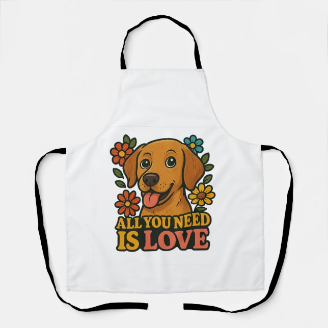 All You Need Is Love Dog Apron (Front)