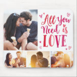 All You Need Is Love EDITABLE COLOR Photo Mousepad<br><div class="desc">Personalised photo gift designed by Berry Berry Sweet. Visit our site at www.berryberrysweet.com for modern stationery and custom gifts.</div>
