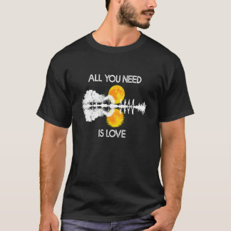 All You Need Is Love Guitar Lake Shadow T-Shirt