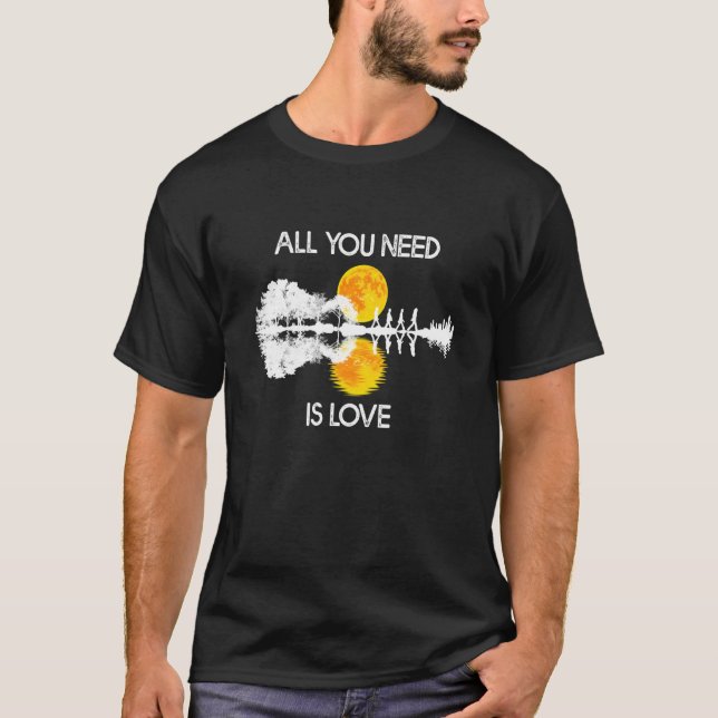 All You Need Is Love Guitar Lake Shadow T-Shirt (Front)