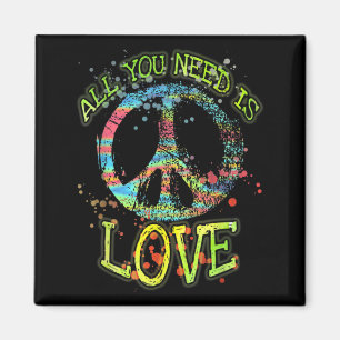 All You Need Is Love Hippie Magnet