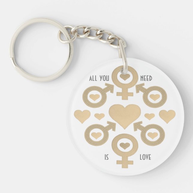 All You Need Is Love Key Ring (Front)