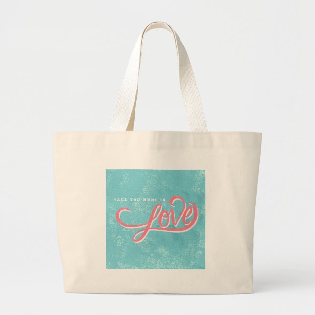 All you need is love large tote bag (Front)