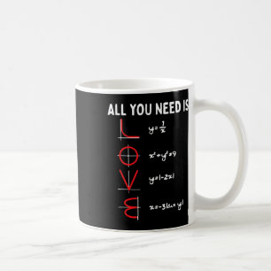 All You Need Is Love Math Valentines Day Mathemati Coffee Mug