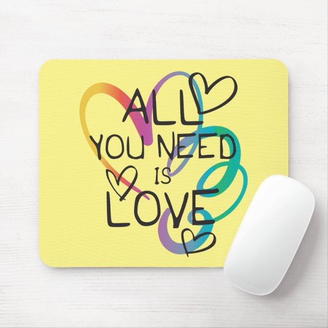 All You Need is Love Mouse Pad (With Mouse)