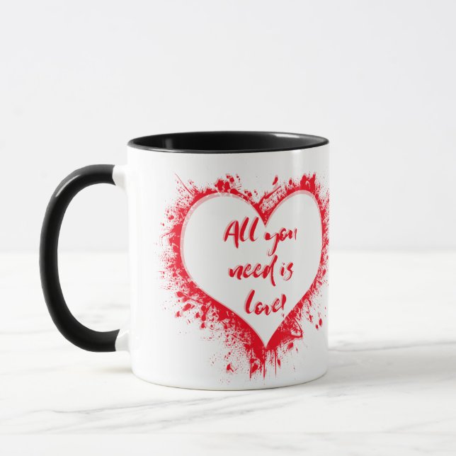 All you need is love! mug (Left)