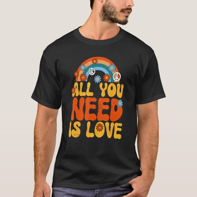 All You Need Is Love Peace Sign T-Shirt (Front)
