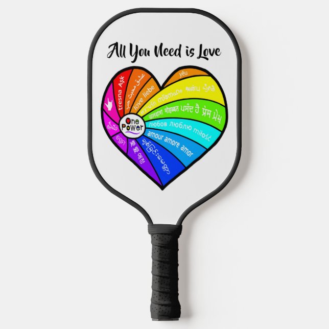 All You Need is Love Pickleball Paddle (Front)