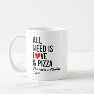 All You Need Is Love & Pizza Napkins   Fun Pizza  Coffee Mug