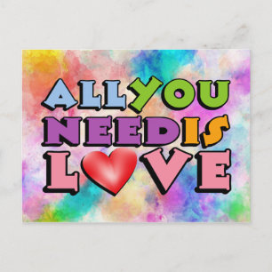 All You Need Is Love Postcard