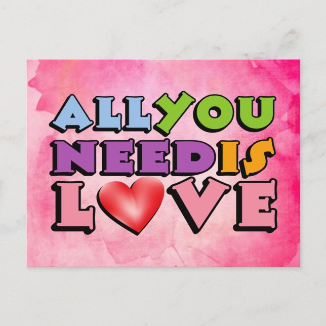 All You Need Is Love Postcard (Front)