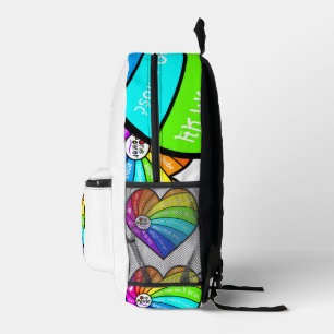 All You Need is Love Printed Backpack