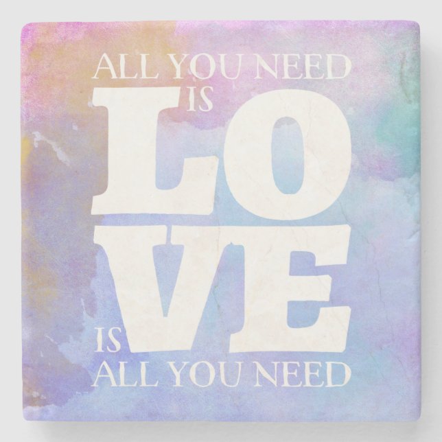 All You Need is Love Quote Coaster (Front)